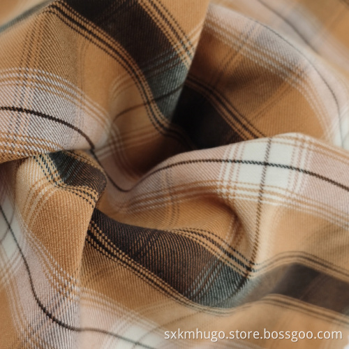 21S Yarn Dyed Plaid Flannel Fabric for Shirt